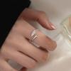 New Feather Star Ring Women's Niche Ring Open Index Finger Plain Ring