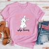 New Hot Just A Girl Who Loves Bunnies Printed TShirts Women Girl Unisex Casual Loose Round Neck Creative Cute Yk TShirts