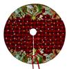 1 Stück Weihnachtsbaumdecke Rot Golden Feiertagsdekorationen mit wärmenden Sternen, strapazierfähiges Polyestergewebe für drinnen und draußen Weihnachtsbaum Zuhause