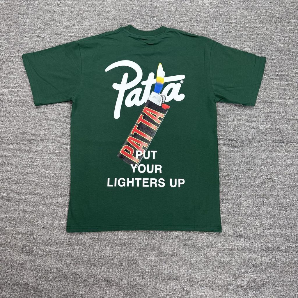 Amerikanische grenzüberschreitende trendige Marke PATTA Designgefühl Buchstabendruck Kurzarm-T-Shirt Herren- und Damen-Trendmarke Vielseitiges lockeres Oberteil
