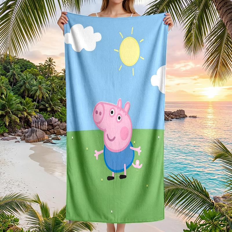 Pink Pig Fashion Beach Towel: Ideal for Summer Adventures Soft, Absorbent and Quick Drying Suitable for Swimming and Bathing