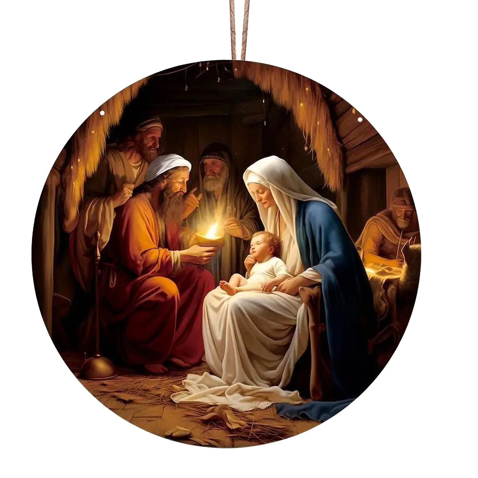 

Eco Friendly Acrylic Jesus Nativity Hanging Ornament Perfect for Christmas Tree and Festive Wall Decorations 11