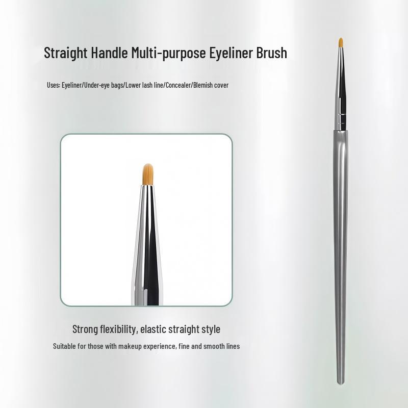 Precision Multi-Use Makeup Brush Set: Eyeliner, Eyeshadow, Concealer for Detailed Eye Makeup, Under-Eye Bags, Lower Eyelid, and Tear Troughs.