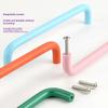 Colorful Simple Cabinet Handles Wardrobe Pulls For Children'S Room Drawer Ball Knobs Modern Aluminum Alloy Furniture Hardware