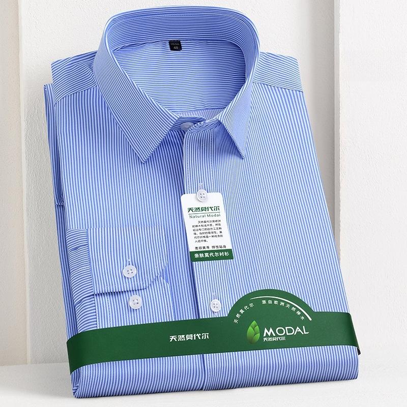 New Quality Anti-Wrinkle Men Shirt Long Sleeves Dress Shirts For Men Slim Fit Camisa Social Business Office White Shirt 4XL 5XL