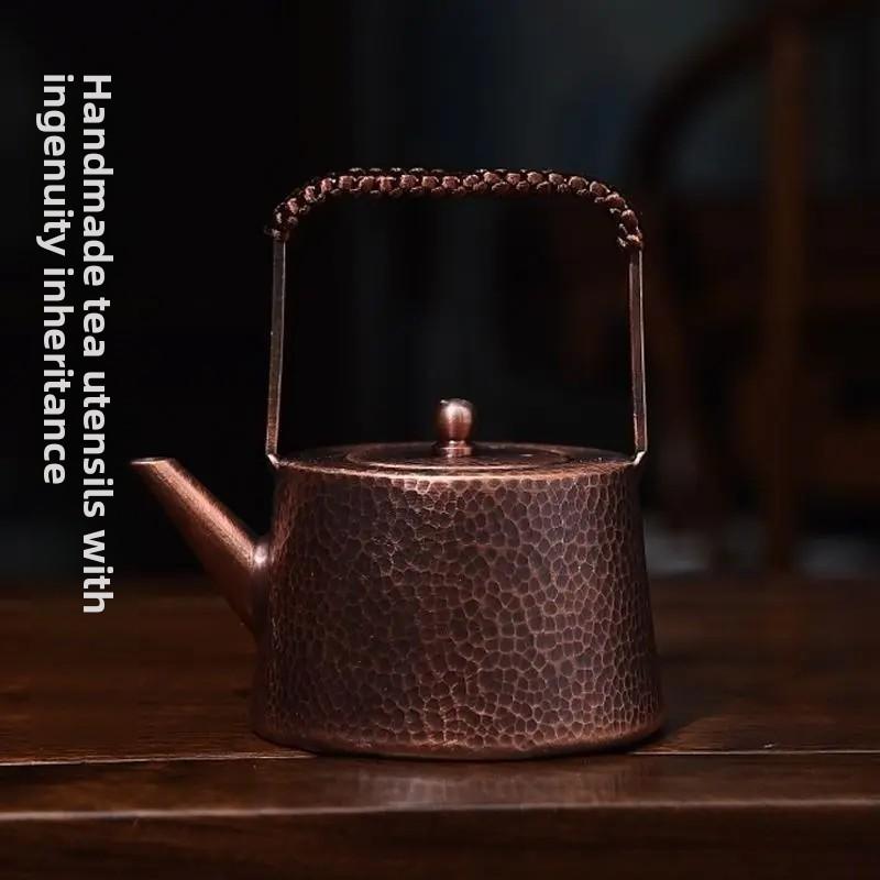 Handmade Vintage Thickening Copper Pot Pure Copper Teapot Lifting Handle Teapot Boiling Water Copper Pot