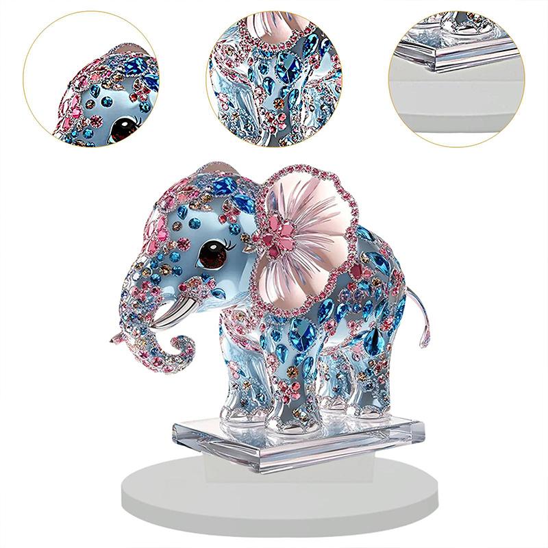 Cartoon Elephant Ornament Acrylic Home Decor Living Room Bedroom Desktop Ornament