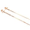 Purple Gold-Plated Rose Gold Disc Snake Bone Temperament Fringed Fashion Foreign Style Long Earline Women