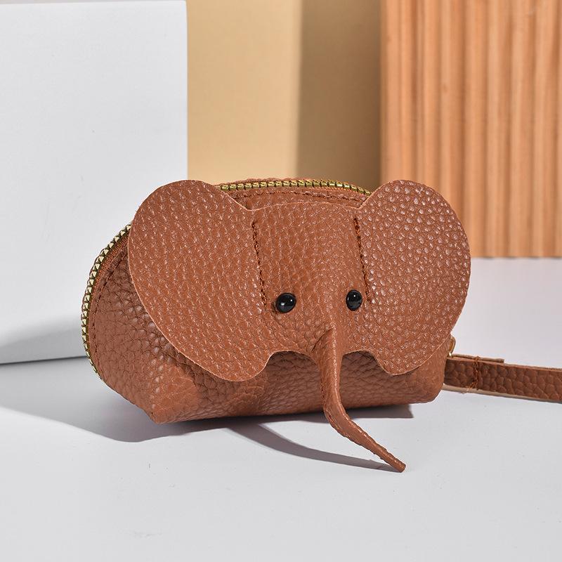 Kožená taška na peníze Pu Leather Peněženka Dámská Peněženka na mince s kroužkem na klíče Multifunkční úložné tašky na zip Pouzdro na klíče