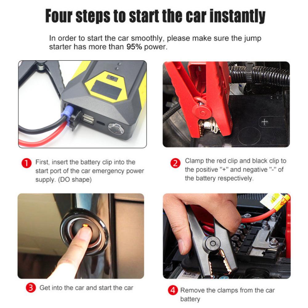 Multifunkční napájecí zdroj pro nouzové startování do auta startovací startér pro auto a motocykl startovací napájecí zdroj