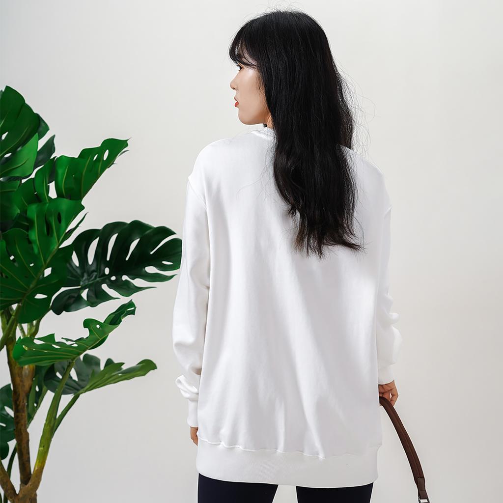 New MLB Sweatshirts Unisex Ivory White 3AMTB0124-50IVS