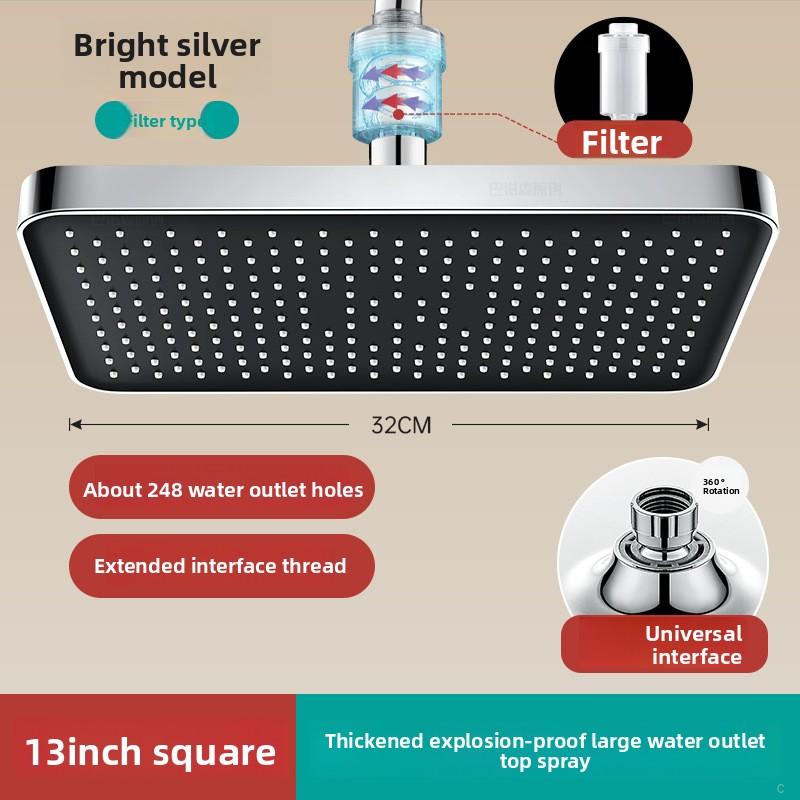 13 Inch Large Water Output Top Spray Flower Shower ,Shower  Flower Drying Showerhead Hotel