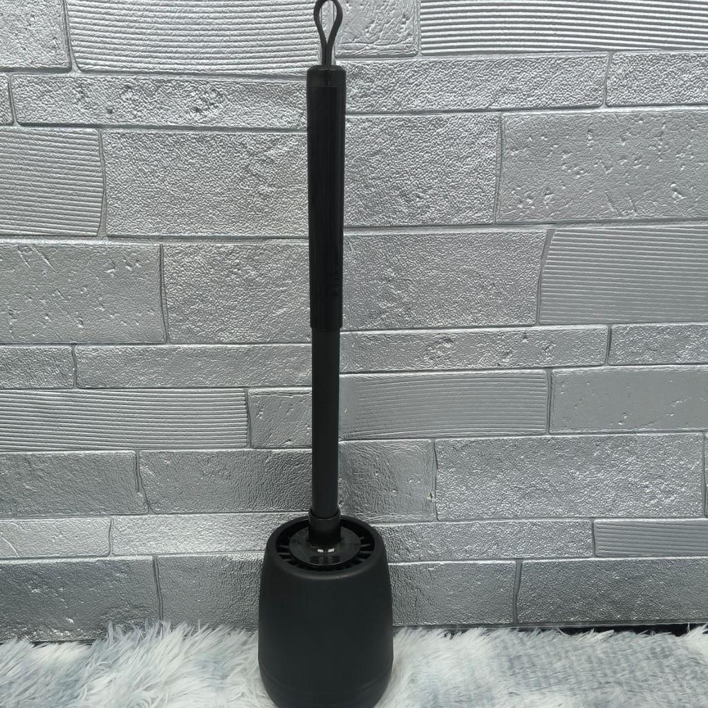 Runde Toilettenbürste mit langem Griff, wandmontiert, mit Gel-Kopf