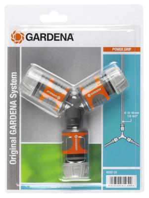 GARDENA Hose Branch Connector Made In Fits 13mm To 15mm Diameter Product Up To 5 Years Set, Germany, Gray, (1/2") (5/8") Hoses, 18287-20, Warranty
