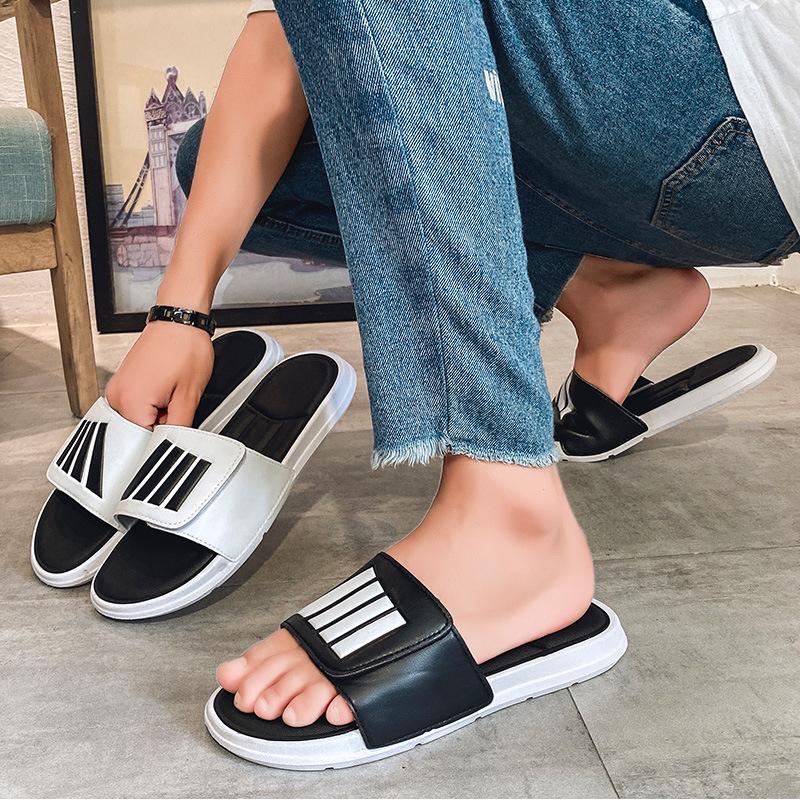 Fashion New Summer Men's Cork Slippers Suede Leather Mule Clogs Slippers Man Soft Cork Two Buckle Beach Slides Footwear For Men