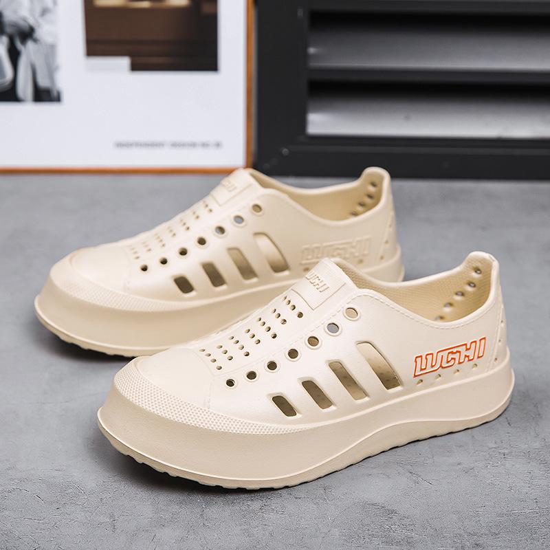 

Літнє дихаюче взуття з отворами: Універсальні пляжні сандалі з м якою підошвою для чоловіків і жінок - Водонепроникне, повсякденне, вуличне взуття 39