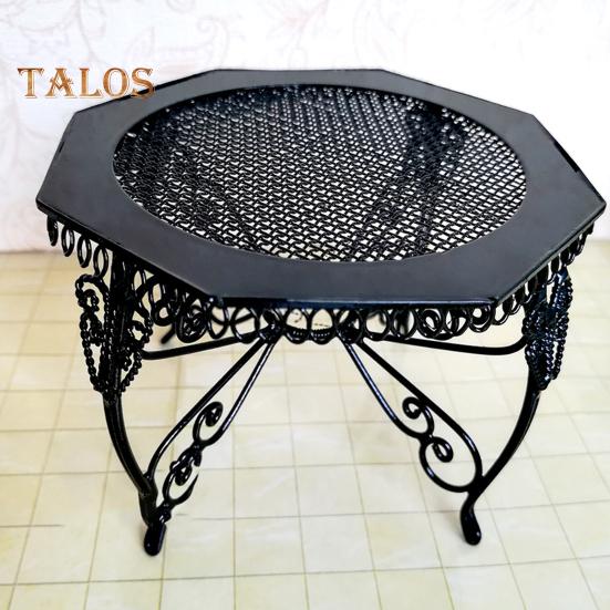 

TALOS Mini Table Chairs High Simulation Dollhouse Decoration Iron Table Chairs Garden Decorations чёрный