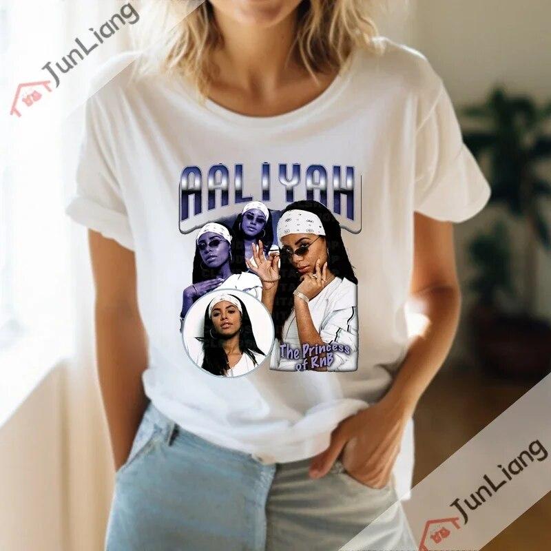 2023 New Princess-Aaliyah Tshirt Unisex Hip Hop Leisure Street Apparel  Unisex Women Fans Gift T-Shirt