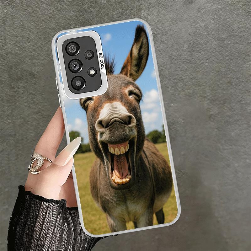 Funny Donkey Animal Shockproof Phone Case for Samsung A17 A16 A15 A14 A37 A57 A36 A56 A26 A35 A55 A25 A34 A54 A24 A13 A23 A33 A5