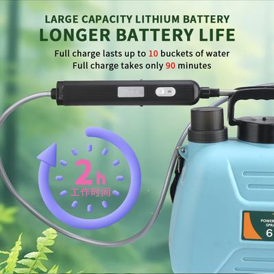 6L Şarj Edilebilir Omuz Askılı Püskürtücü El Tipi Elektrikli Püskürtücü Tarım Aletleri Sulama Kabı