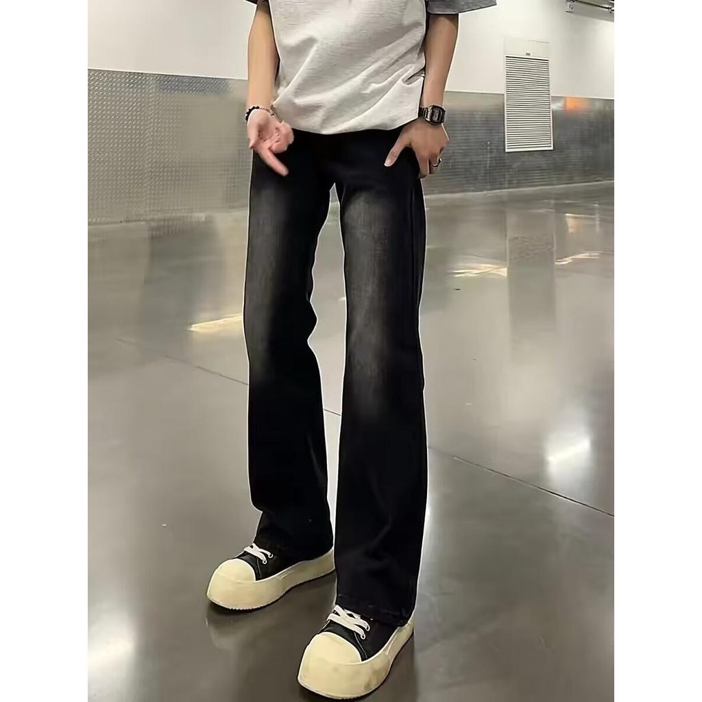 Spring and summer new retro washed old jeans men's loose micro-speaker vibe hip-hop wide legs mopping long