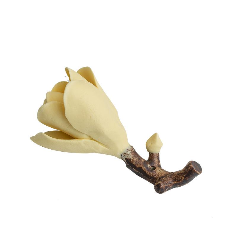 Ceramic Handicrafts Magnolia Handcrafted Ceramic Decorative Ornaments Aromatherapy Base Sandalwood Incense Burner Home Decor