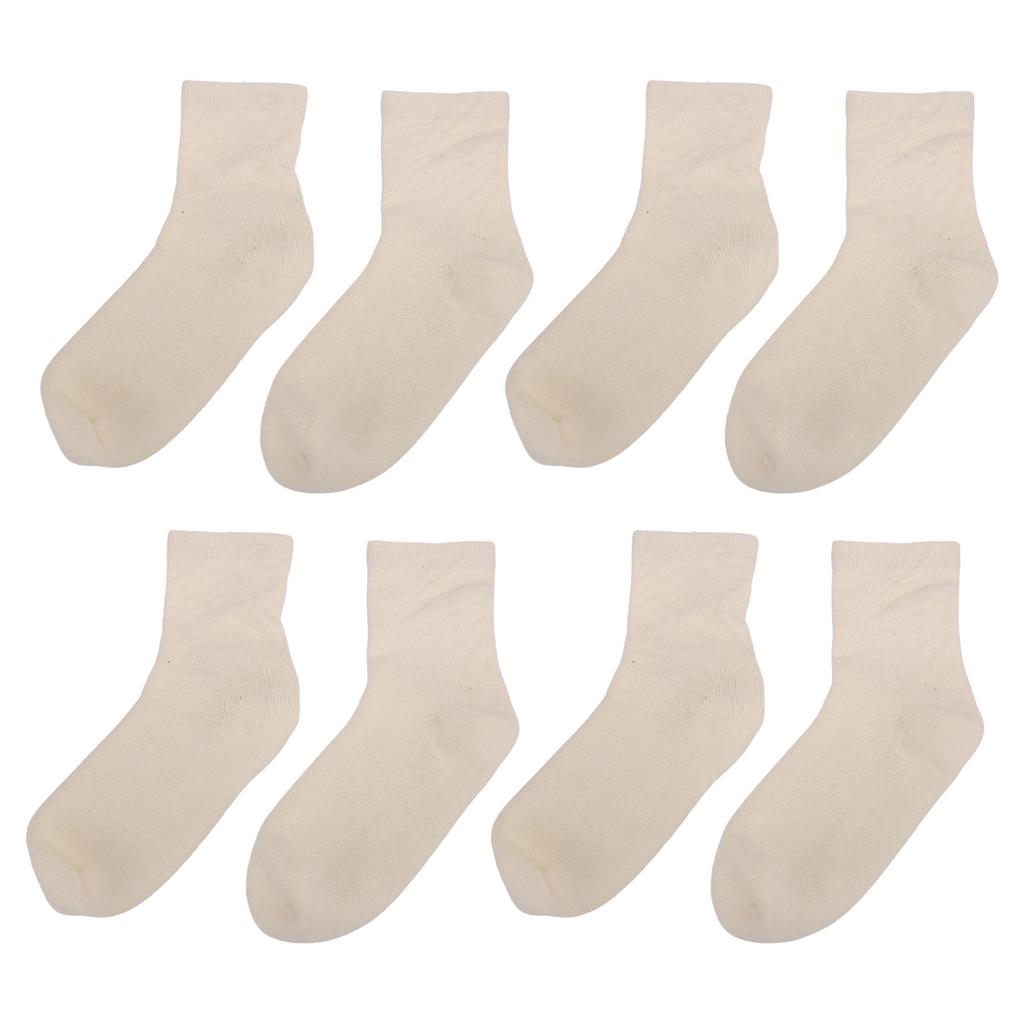 4 Pairs Gel Socks Reusable Moisturizing Socks Soft Solid Color Elastic Casual Gel Lining Socks for S