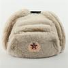 Warm Winter Military Style Earflap Hat Men Women With Embroidered Soviet Emblem Faux Fur Lined Outdoor Cap