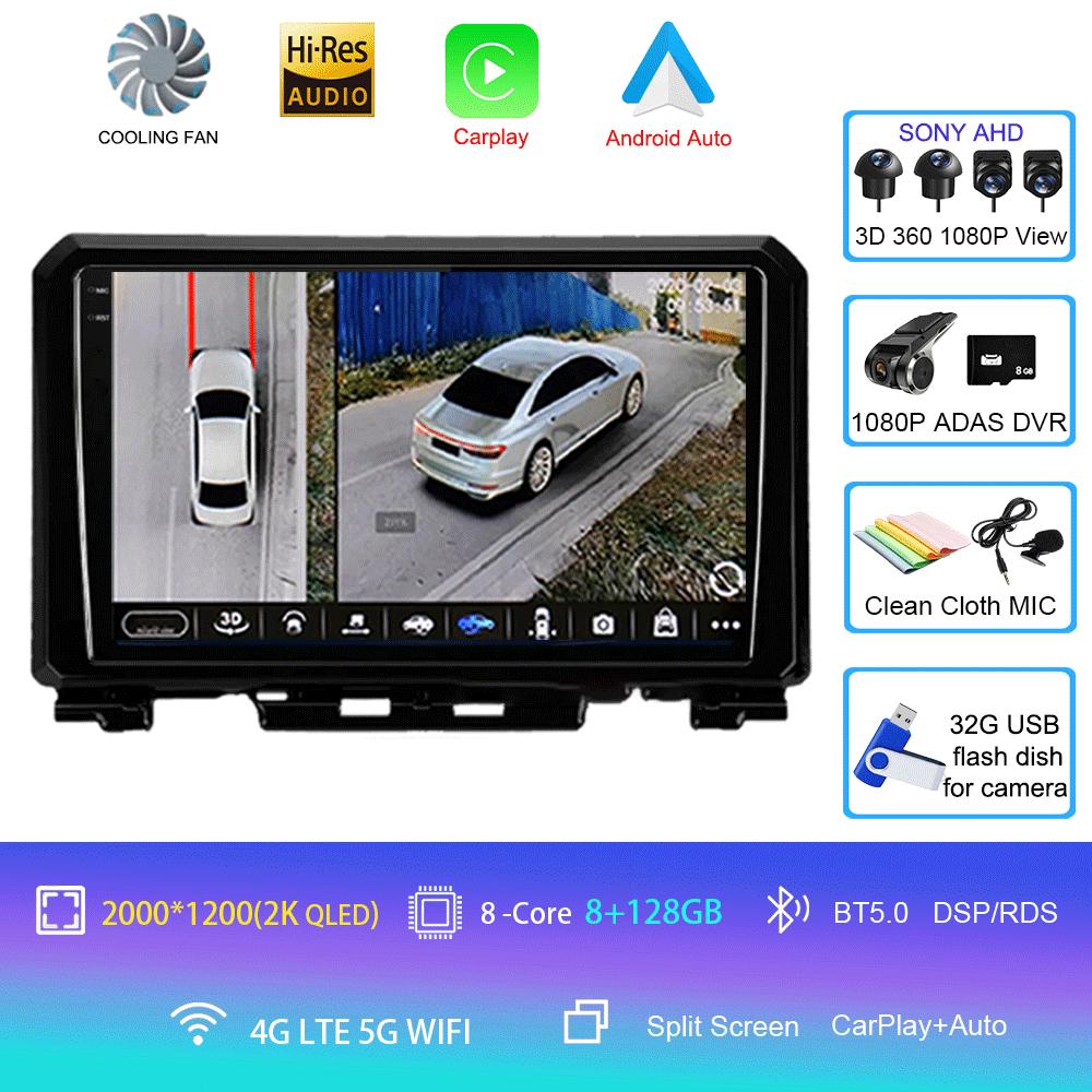 9 Inch Android 14 For Suzuki Jimny JB64 JB74 2018 - 2020 Multimedia Video Player Car Radio Stereo GPS Navigation Carplay