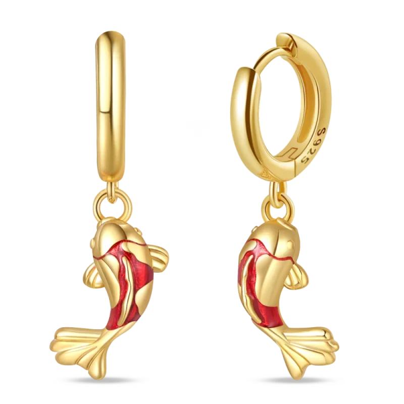 Original New In 925 Silver Gold Star And Moon Pave Colored Zircon Earrings For Women Trending Fashion Jewelry Birthday Gift