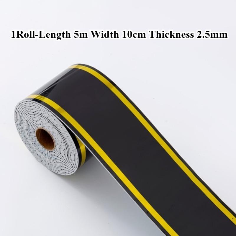 2 Rolls Self-Adhesive Waistline Printed Tape Foam Self-Adhesive Corner Trim for Ceiling Office Living Room Door Frame