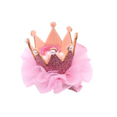Holčička Síťovaná Korunka Krajka Perleťová Vlásenka Princezna Sladké Roztomilé lesklé sponky do vlasů Módní pokrývky hlavy Barevné Crown Dětské doplňky