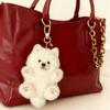 Cute Smiling Samoyed Pet-shaped Plush Keychain Can Be Hung on Bags and Keys, a Little Gift for Valentine's Day and Birthdays Gift