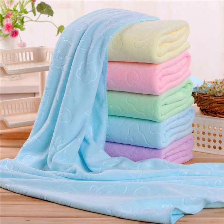 Little Bear Embossed Quick-Dry Soft Absorbent Bath Towel – Comfortable Daily Necessity
