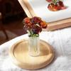 Miniature Crystal Rose Flower Figurine with Crystal Vase Handmade Rose Bouquet Gift for Mom Women Collectible Ornaments