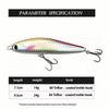 HOWELL Stream Sinking Pencil Fishing Lure Midwater Treble Hook Hard Bait for Freshwater/Saltwater Fish Lake River Use Sea Bass