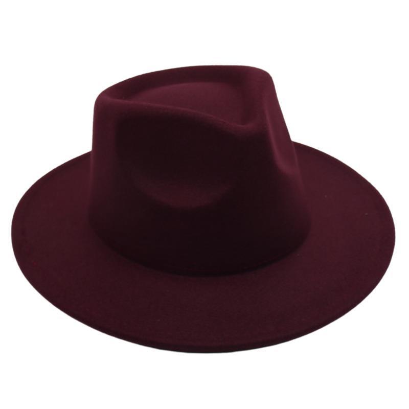 Zylinder Einfarbig Jazzhut Herren- und Damenfilzhut Retro-Hut Plüschhut Wollhut