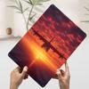 Airplane At Sky Background Tin Plaque Poster Customized Wall Art Retro Vintage Metal Signs for Man Cave Decoration Bedroom Decor