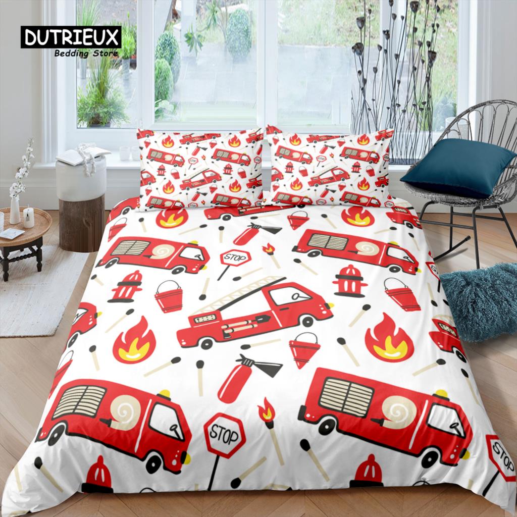 

Предметы для дома Роскошный 3D Постельный комплект Пожарная машина Детское пододеяльник Наволочка Постельный комплект Пожарные Размер Квин и Кинг EU/US/AU/UK EU single(135x200cm)