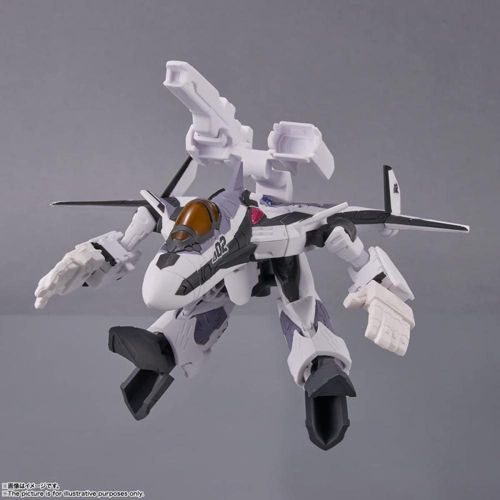 SESIUNE MICĂ Macross Delta VF-31F Siegfried (Mașină Messer Ihlefeld) cu Kaname Buccaneer aprox. Figurină mobilă vopsită PVC și ABS de 100 mm