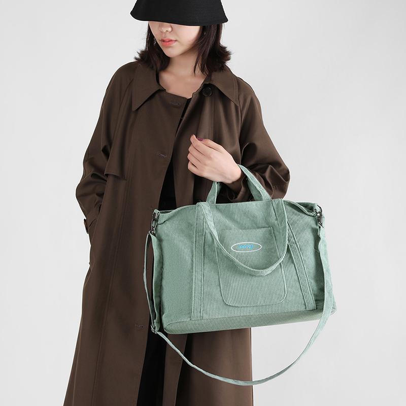 

Вельветовая большая сумка большой емкости, женская сумка через плечо, сумка через плечо