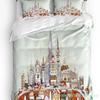 Christmas City Houses Building Castle Bedding Set 3pcs Duvet Cover Pillowcase Kids Adult Quilt Cover Double Bed Set Home Textile