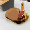 Ins Stainless Steel Water Heart Shape Cosmetics Storage Table Jewelry Tray Multi-Functional Home Dining Tray Containers