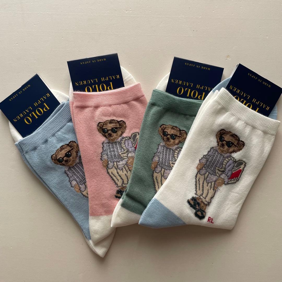 Used Polo Ralph Lauren Polo Bear Socks Set of 4