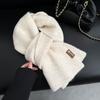 Romantic Solid Color High End New Small Scarf for Women in Winter Korean Atmosphere Student with Wool Scarf for Men