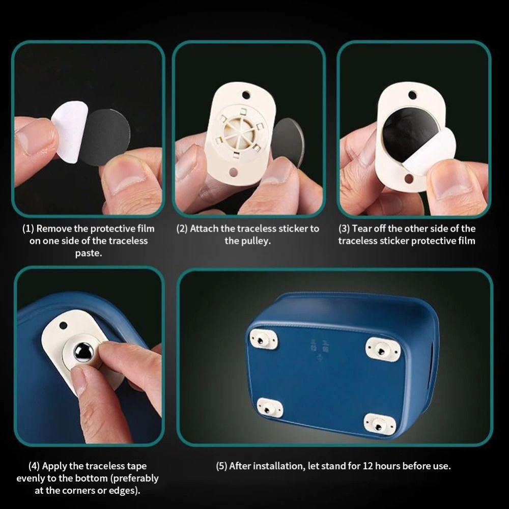 4 Stück/Set Mini Stummes Lenkrad 360 Schwenkbare Rollen Neue Möbelrollen