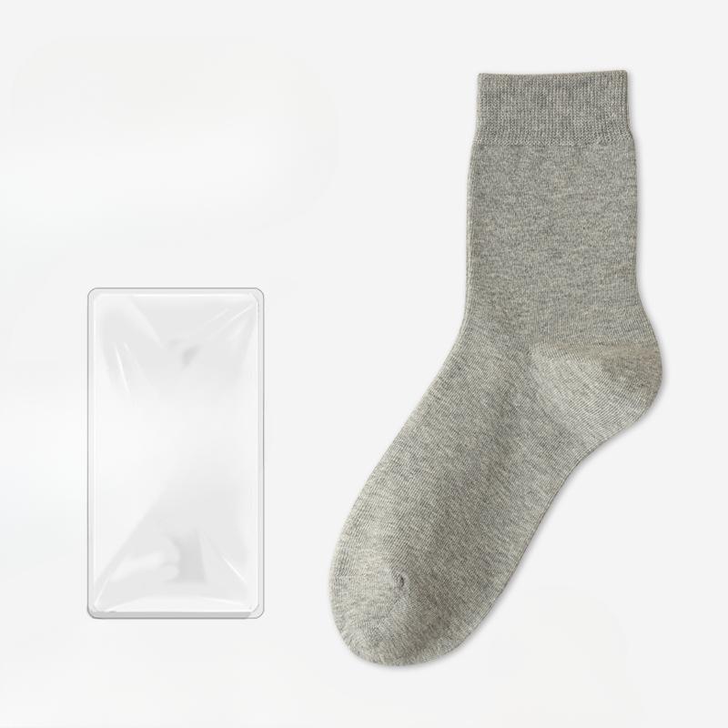 Men's Summer Simple Business Leisure Pure Color Sweat Absorption Deodorizing Antibacterial Cotton Socks