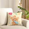 Butterbear Cushion Cover Reversible Plush Pillow Cover Soft Fluffy  Home Decor for Sofa Bedroom