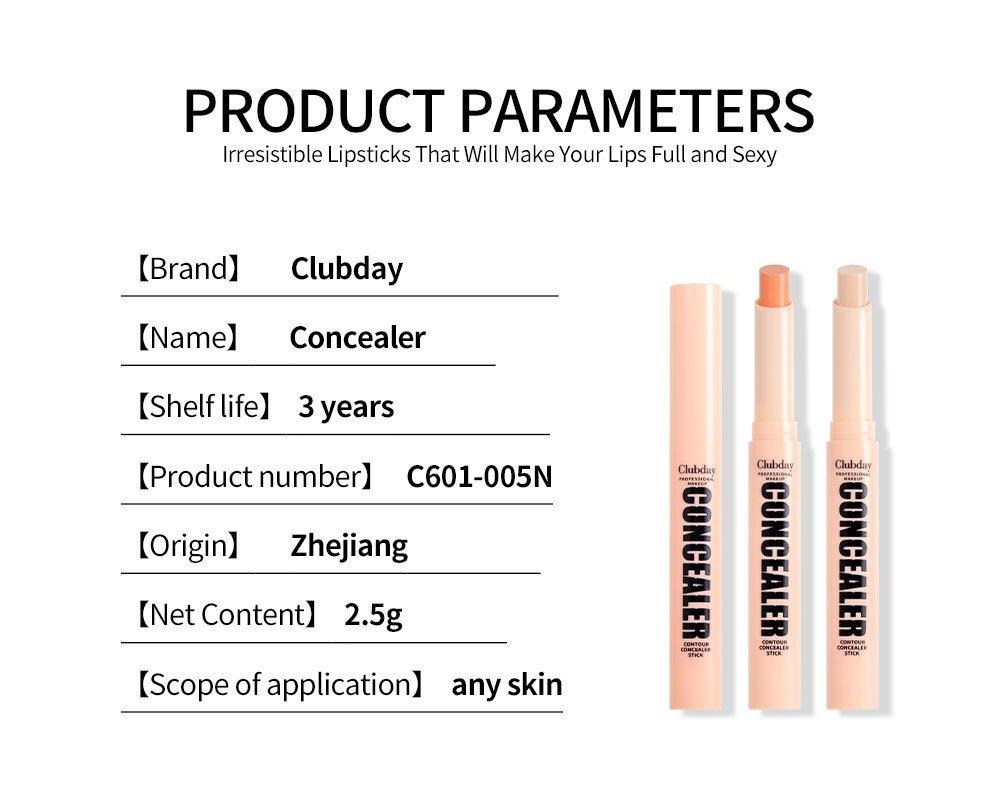 Facial Makeup Matte Natural Shadow Three-dimensional Contouring Stick Spot and Acne Mark Concealer Stick