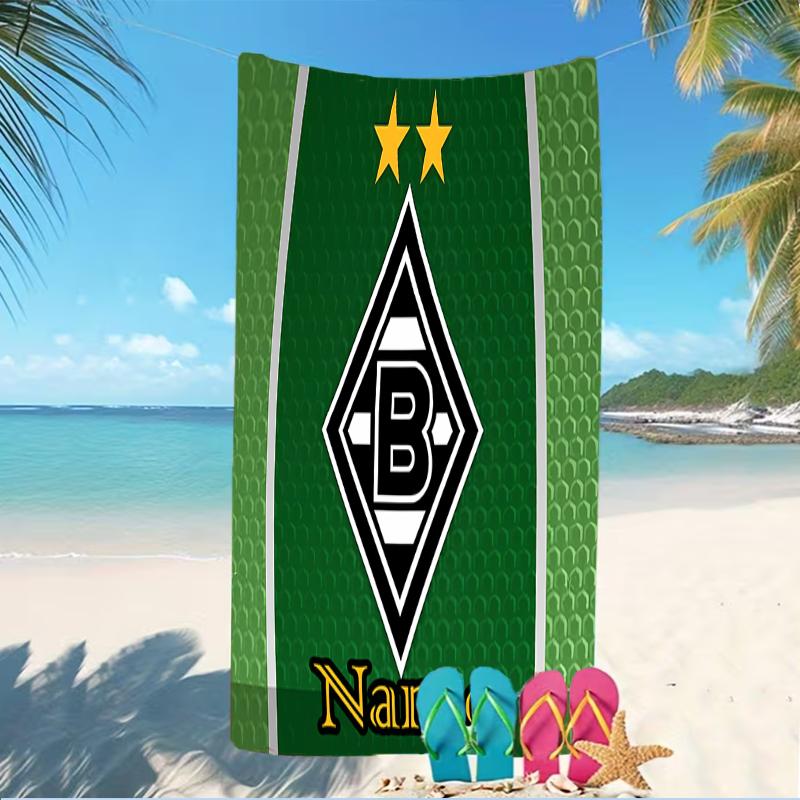 Personalisierbare Strandtücher mit Designs im Thema Borussia Mönchengladbach. Geeignet für den Strand, Yoga, Sport;ideal als Strandzubehör